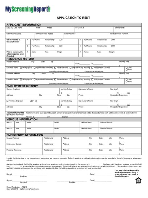 Apartment Rental Application Template Fill Out And Sign Online Dochub