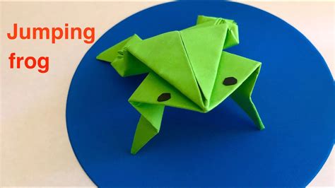 How To Make A Craft Paper Frog Origami Jumping Frog Diy Jumping