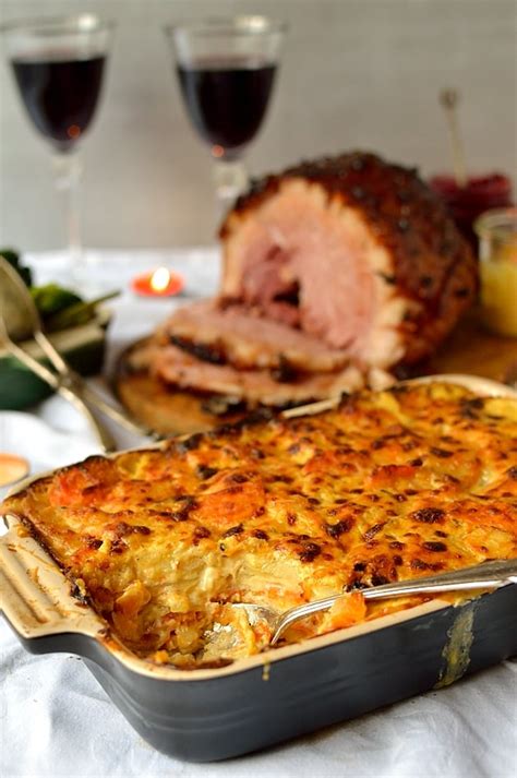 It was my first year cooking christmas dinner for the family and i was just thinking of imaginative vegetables i could have! Ginger Glazed Gammon With Root Vegetable Gratin - Domestic Gothess