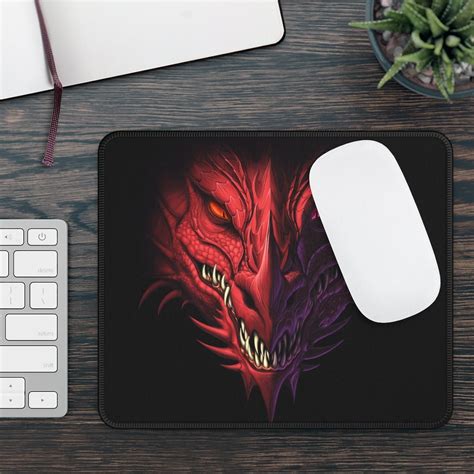 Dragon Gaming Mouse Pad Personalized T Mouse Pad Etsy Uk
