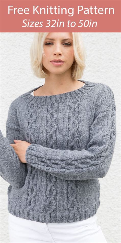 Cable Sweater Knitting Patterns In The Loop Knitting Cable Knit Sweater Pattern Free Ladies