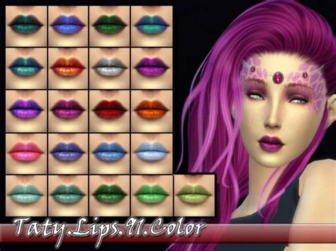 Simsworkshop Taty Lips 91 Color • Sims 4 Downloads Sims 4 Game 30 Day