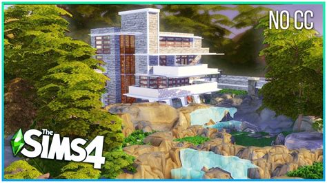 Sims 4 Speed Build Fallingwater Kate Emerald Youtube