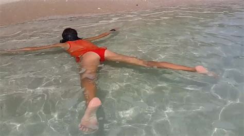 Dream Angel Panties Off Butt Plug In On Public Tropical Beach Enjoy The
