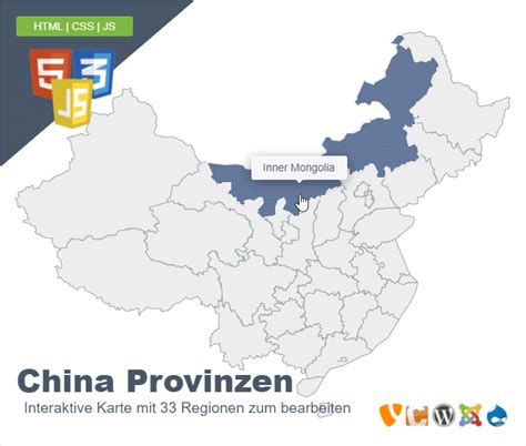 Kostenlose China Provinzen Landkarte Jsonbix