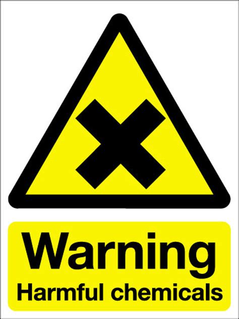 Warning Harmful Chemicals Sign Signs 2 Safety