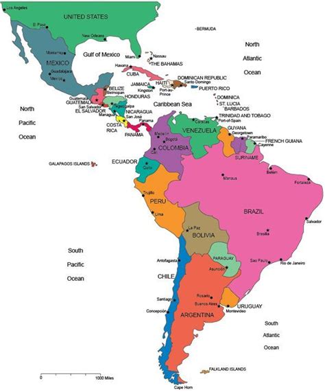 Travel Infographic Map Of Latin America Blank Printable South America