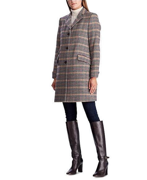 The close cousin of the camel coat is the trench coat. Lauren Ralph Lauren Single Breasted Reefer Coat & Reviews ...