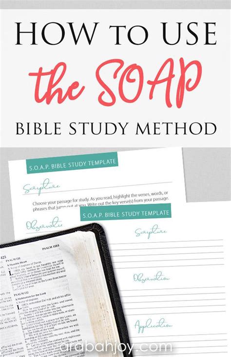 Soap Bible Study Method Printable Sheets Etsy