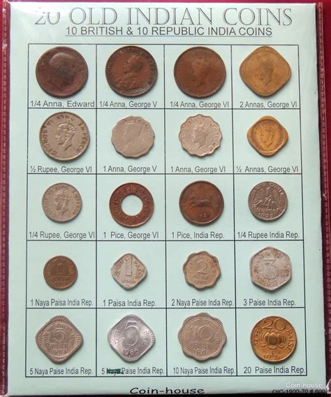 World Coin Shop 20 Rare Old Coins British India And Republic India Coins