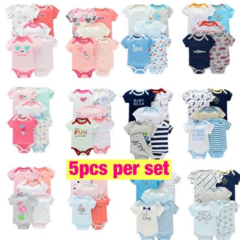 Readystock Baby Romper 5pcs Jumpsuit Baju Baby Newborn Shopee Malaysia