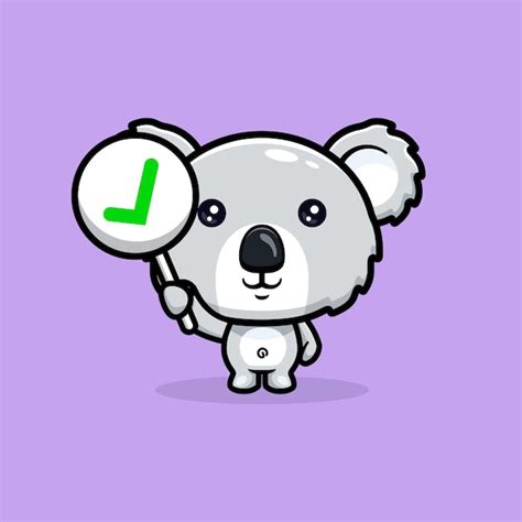 Premium Vector Cute Koala Character Mascot Cartoon Vector Illustration
