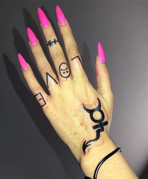 Pin By Caiti On Nails Inspiration Finger Tattoos Lil Peep Tattoos