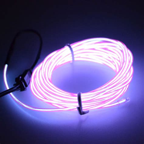 Neon LED Light Glow EL Wire String Strip Rope Tube Decor Car Party Controller Vv EBay