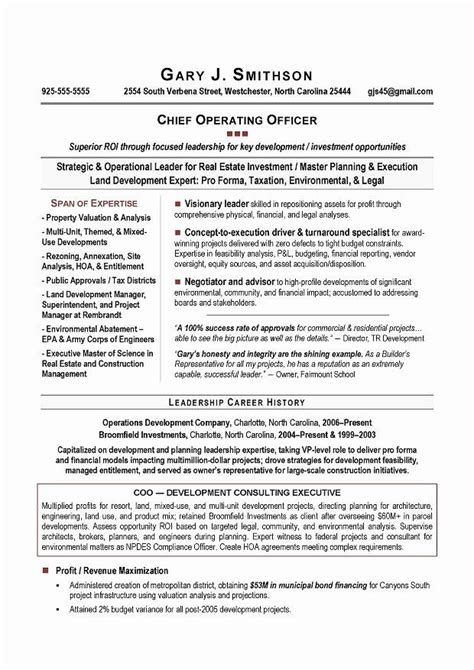 36 Chief Operating Officer Resume Samples For Your Application
