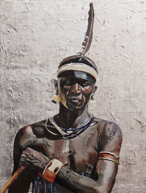 Warrior Southern Ethiopia Painting By Hilary Dunne Saatchi Art