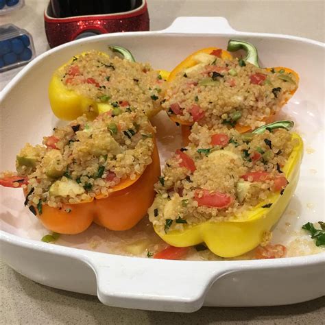 Vegetarian Stuffed Red Bell Peppers Allrecipes