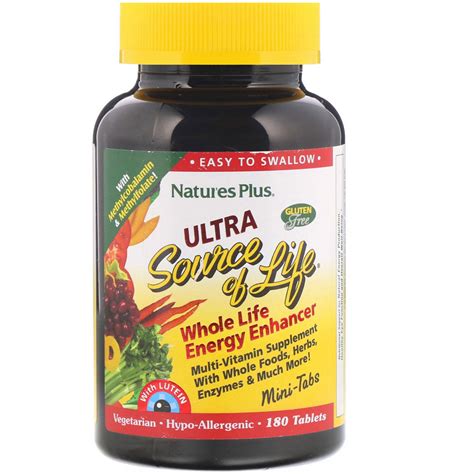 Natures Plus Ultra Source Of Life Whole Life Energy Enhancer 180