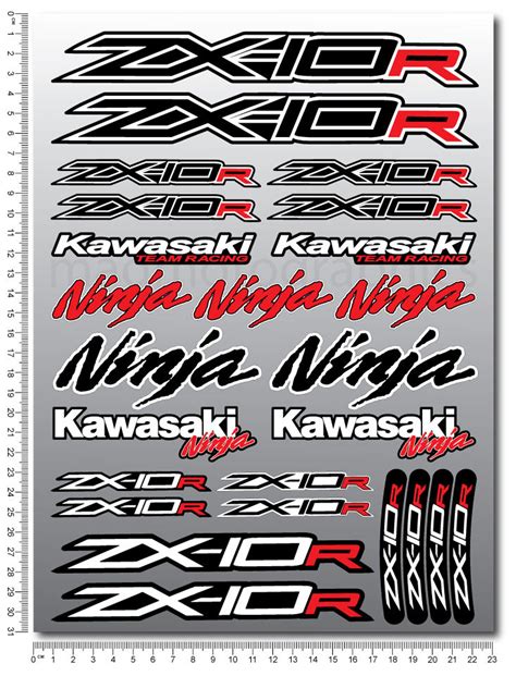 Zx 10r Ninja Motorcycle Stickers Fairing Tank Decals Kawasaki Etsy