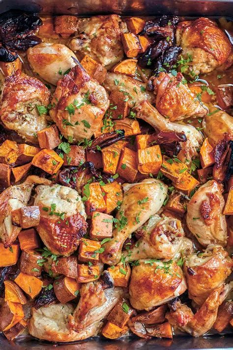 Roast Chicken With Sweet Potatoes And Dates Leites Culinaria