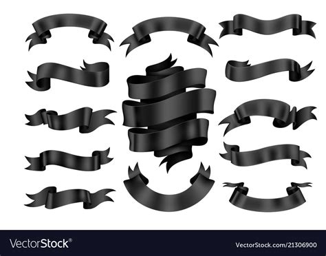 Black Ribbons Vector Vlrengbr