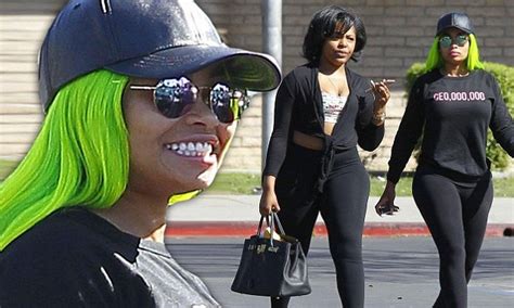 blac chyna shows off green hair as she attends dmv office daily mail online