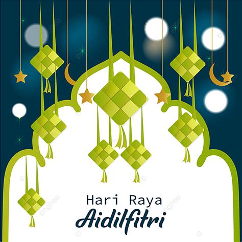 Traditional Islamic Selamat Hari Raya Aidilfitri Background Design