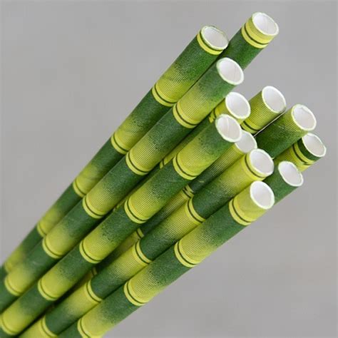 Paper Straws Regular Bamboo Print