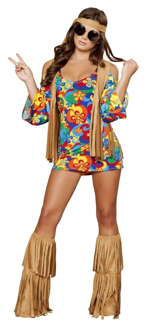 Hippie, member of a countercultural movement during the 1960s and '70s that rejected the mores of mainstream american life. Roma Costume 4436 3Pc Hippie Hottie | Hippie costume ...