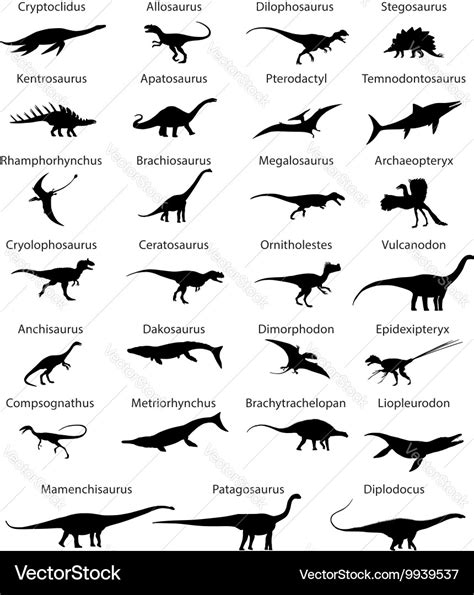 Animals Of Jurassic Period Of Mesozoic Era Vector Image