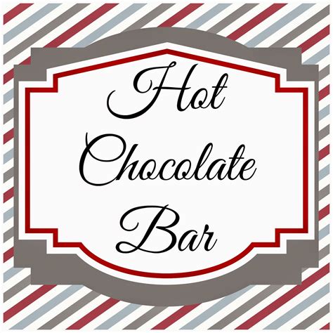 Hot Chocolate Bar Sign Free Printable
