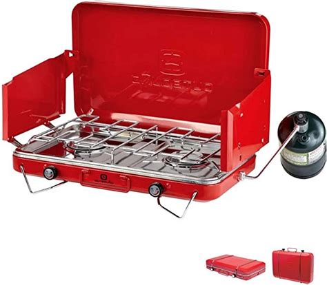 Outbound Gas Camping Stove 2 Burner Propane Stove 10000 Btus Per
