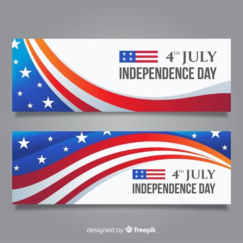 Premium Vector Fourth Of July Banners