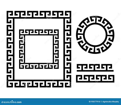 Ancient Greek Frame And Border Key Pattern Form Greece Stock