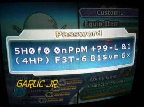 Trazendo mais dicas de passwords para vocês! Budokai Tenkaichi 3 - Red Potara Passwords (PS2) - YouTube