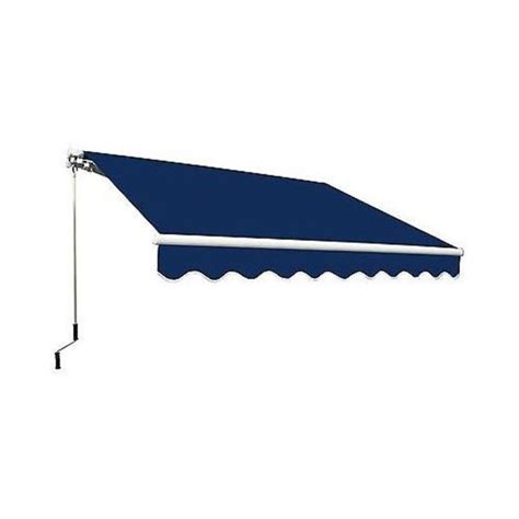 Aleko Aw12x10blue03 Retractable Home Patio Awning 12 Ft X 10 Ft Blue