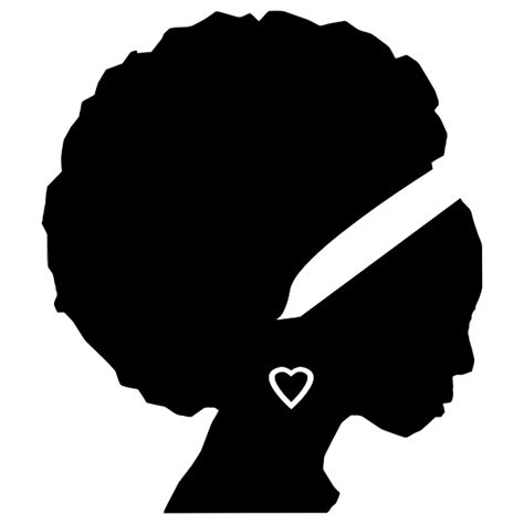 African American Woman Silhouette Free Svg