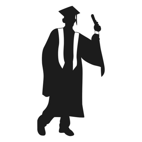 Male Graduate Silhouette Transparent Png Svg Vector File The Best