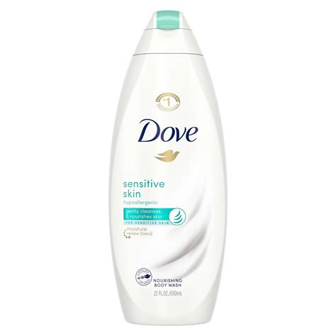 Dove Body Wash Sensitive Skin Effectively Washes Away Bacteria While