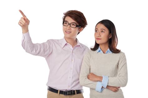 Look There Stock Photo Image Of Partner Pointing Young 99137638