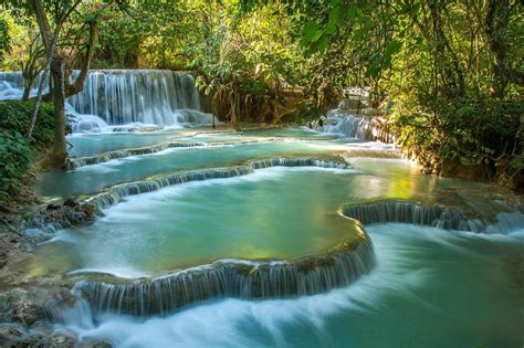 Kuang Si Waterfall Luang Phrabang Laos 2048x1365 Naturelandscape