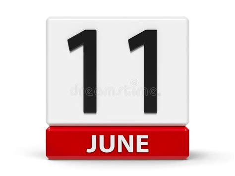 Calendar 11th Of June Stock Vector Illustration Of Modern 135158574