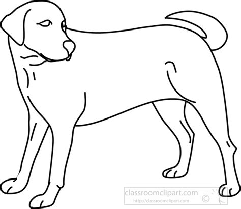 Animals Black And White Outline Clipart Dog02aoutline Classroom