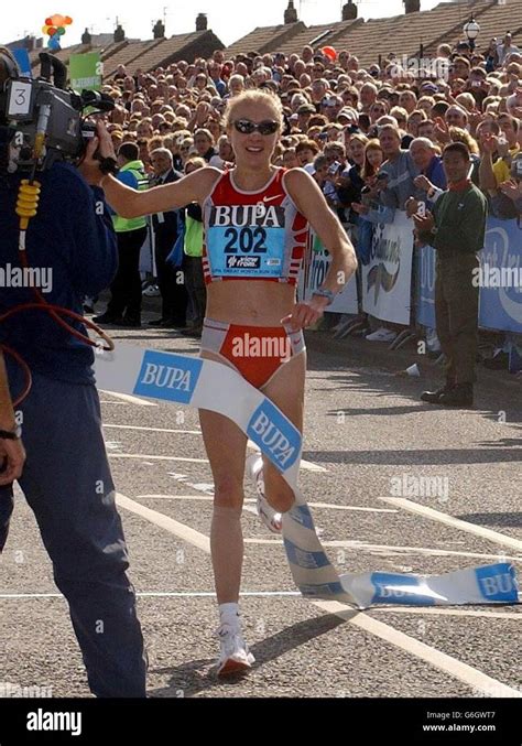 Paula Radcliffe After Smashing The World Half Marathon Record At The