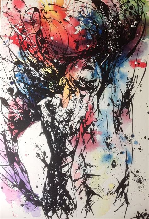 Mixing Abstract With Realistic In Drip Painting Drip Painting Ink