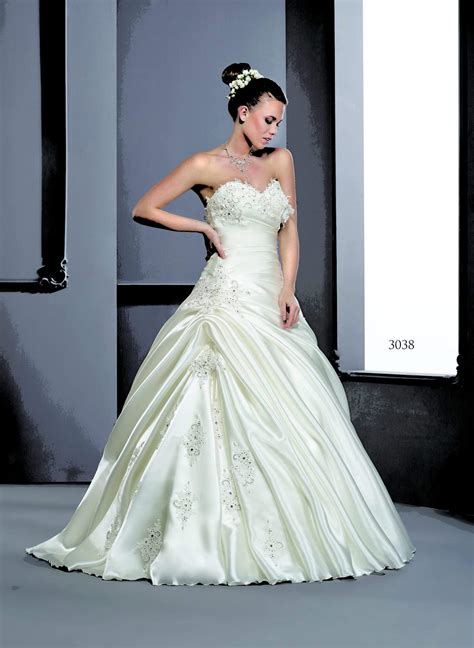 Strapless Silk Satin Wedding Gowns From The Darius Collection
