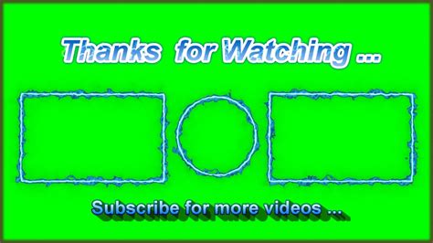 Youtube Green Screen End Screen Outro Electrical Animation Motion