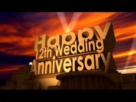 Isolated abstract graphic design template. Happy 12th Wedding Anniversary - YouTube