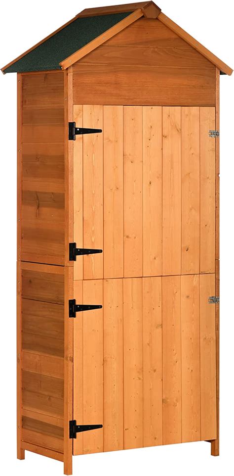 Outsunny Ie Located Wooden Garden Storage Shed Utility Outdoor Storage