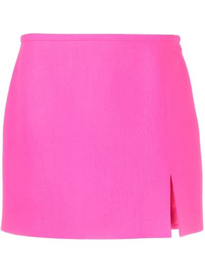 mach and mach slit detail miniskirt in pink modesens